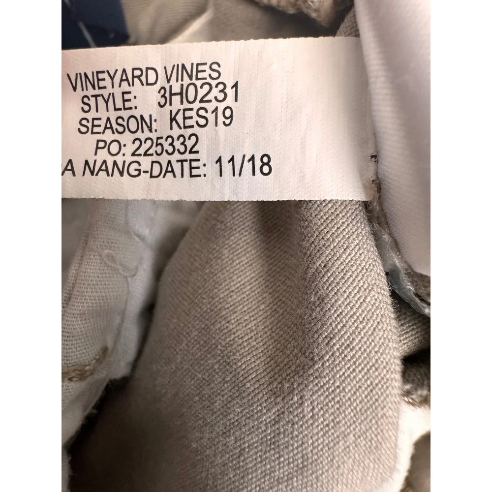Vineyard Vines Boys Khaki Chino Shorts Stretch Adjustable Waist Size 7